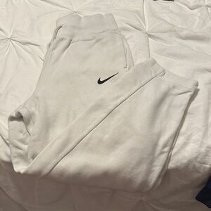 Nike White Ankle Joggers
